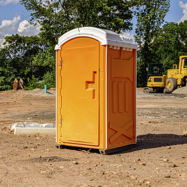 can i customize the exterior of the porta potties with my event logo or branding in Rhame North Dakota